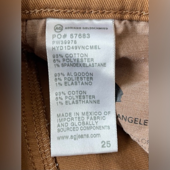 NWT AG JEANS Saige Wide Leg Crop Jeans in Caramel Size 25 - Picture 5 of 12